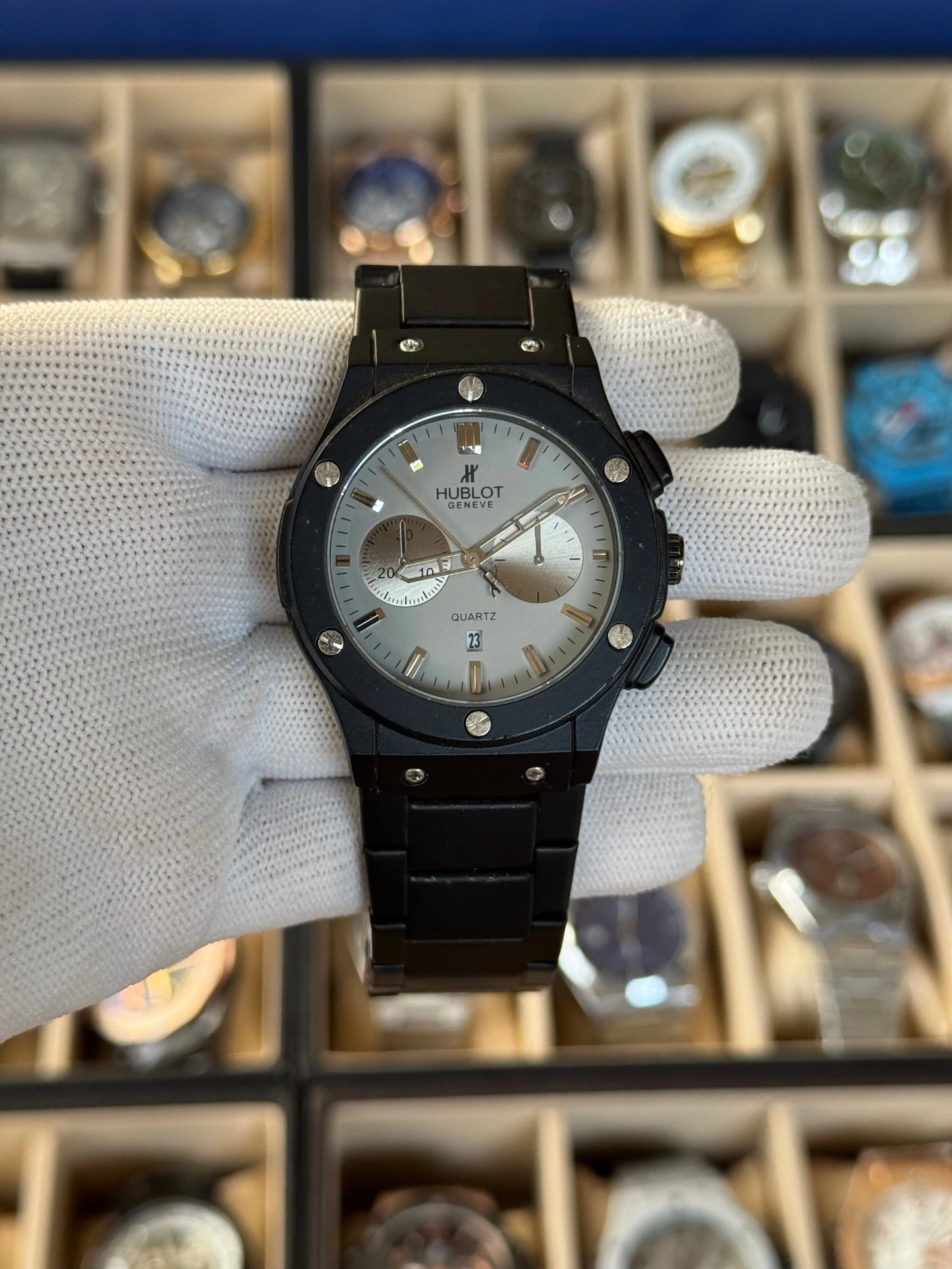 HUBLOT Black Stainless Steel Watch Oman online store