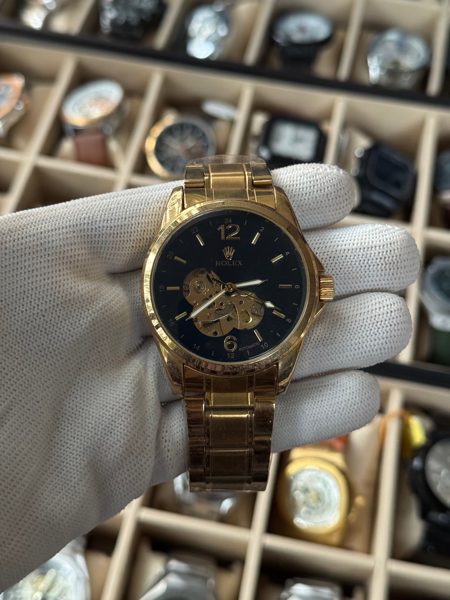 ROLEX Automatic Stainless Steel Gold Men's Watch