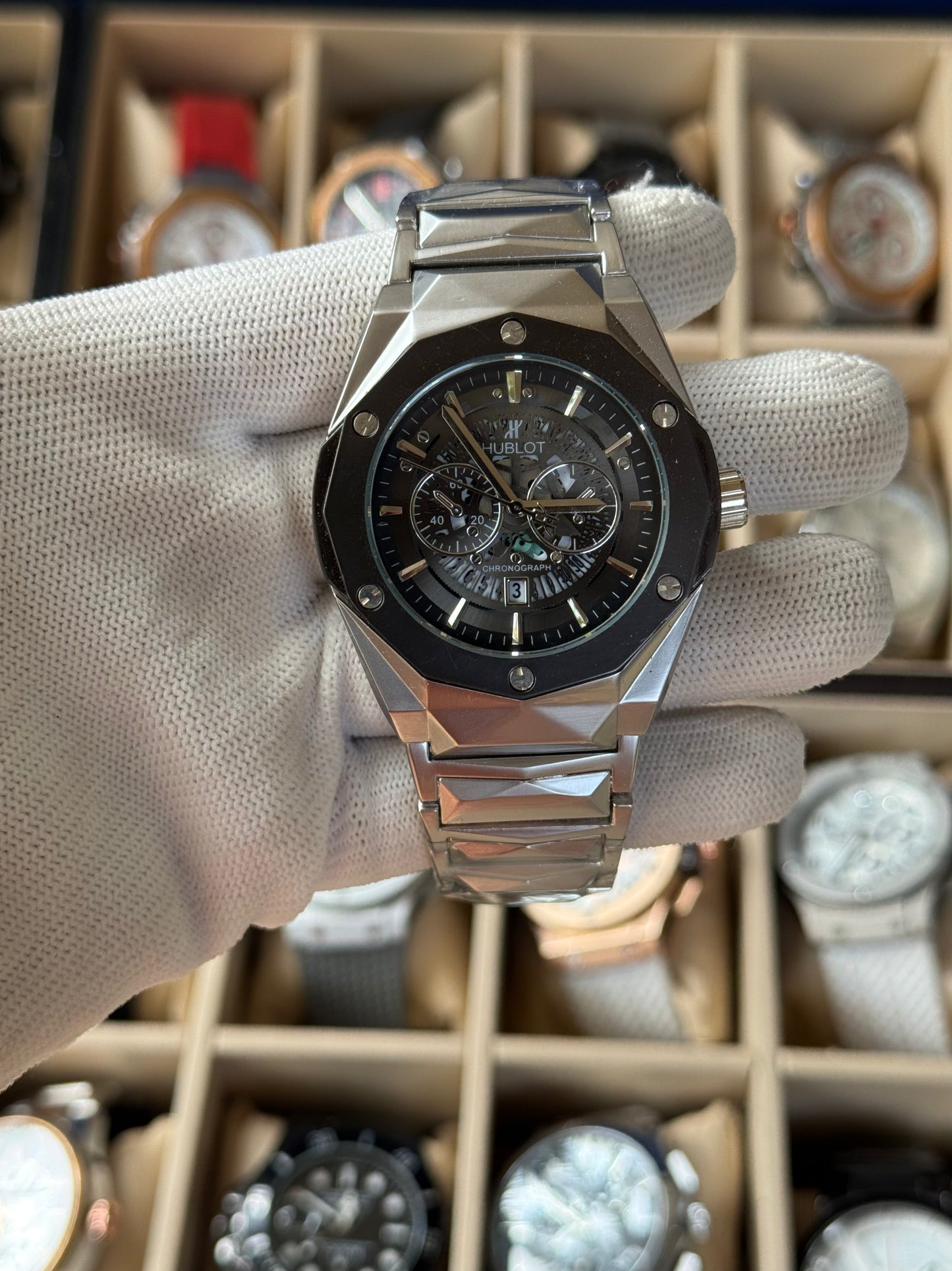 HUBLOT Stainless Steel Watch With Date