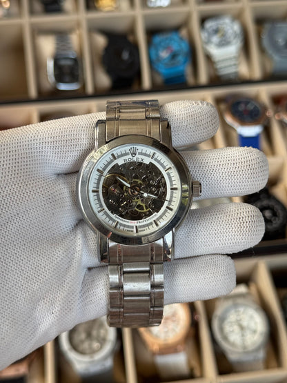 ROLEX Automatic Stainless Steel Silver Watch For Men