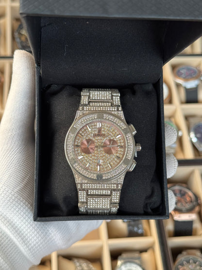 HUBLOT Stainless Steel Stone Watch