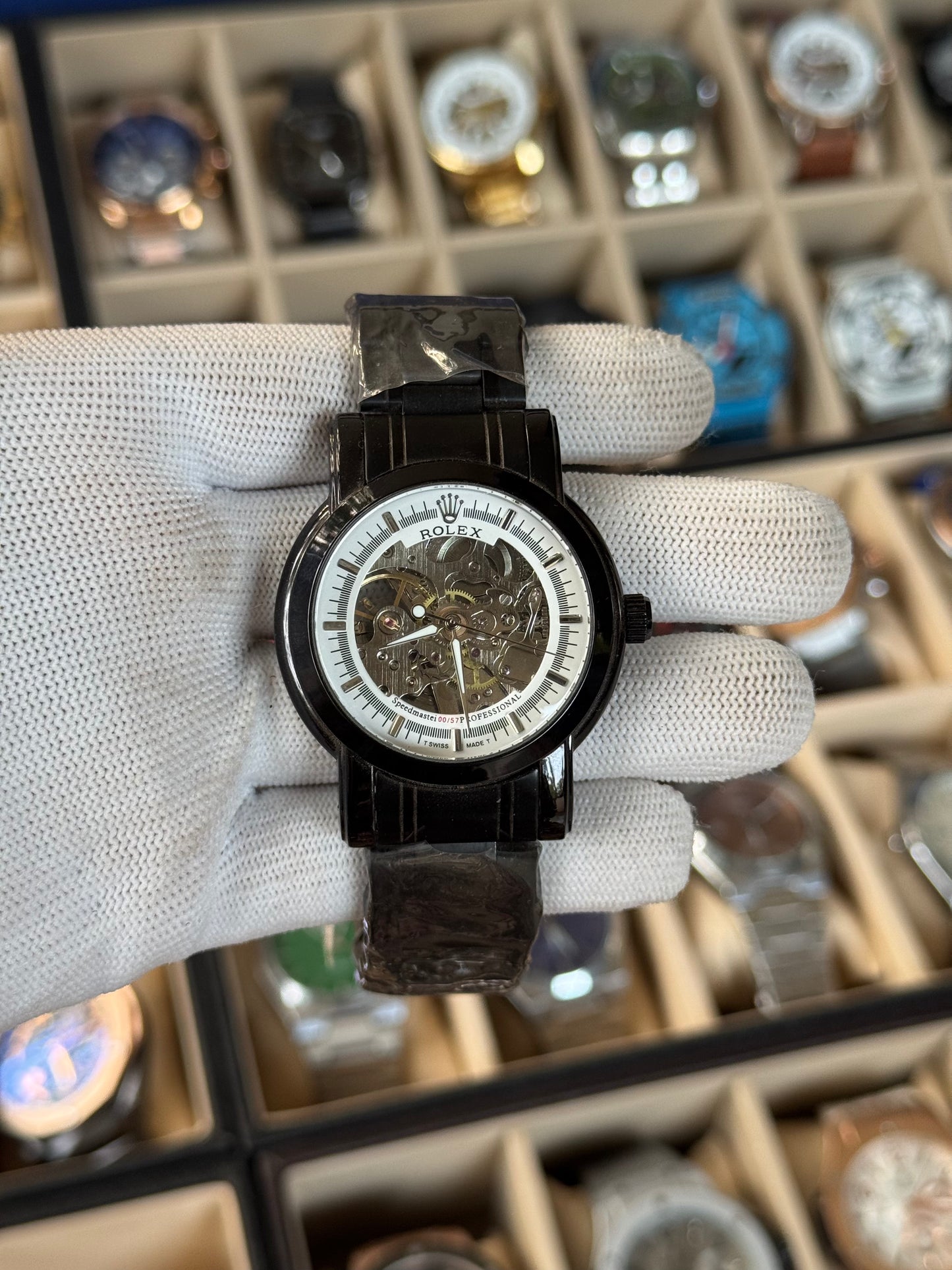 ROLEX Automatic Stainless Steel Black Watch