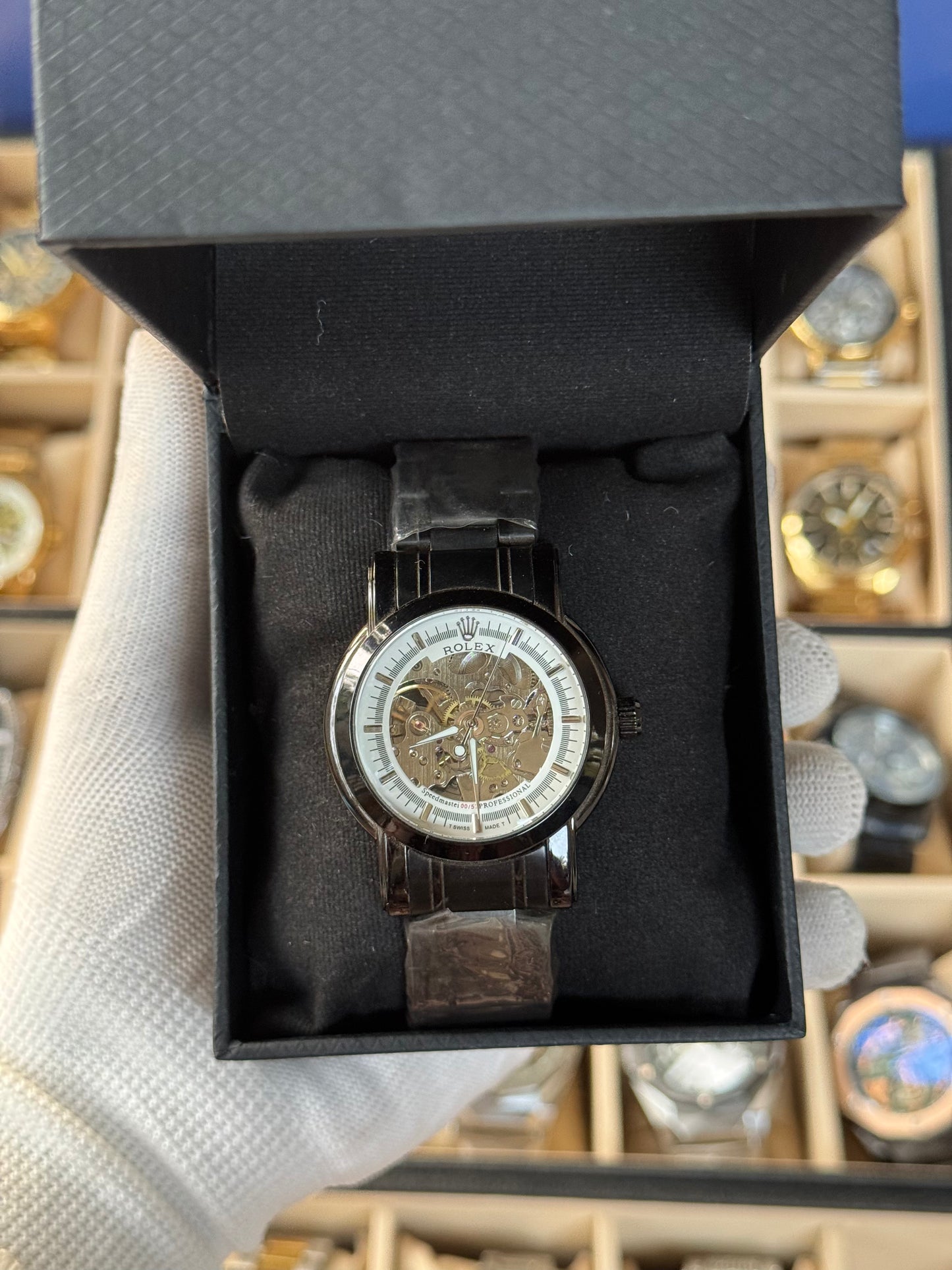 ROLEX Automatic Stainless Steel Black Watch