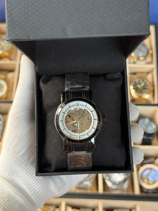 ROLEX Automatic Stainless Steel Black Watch