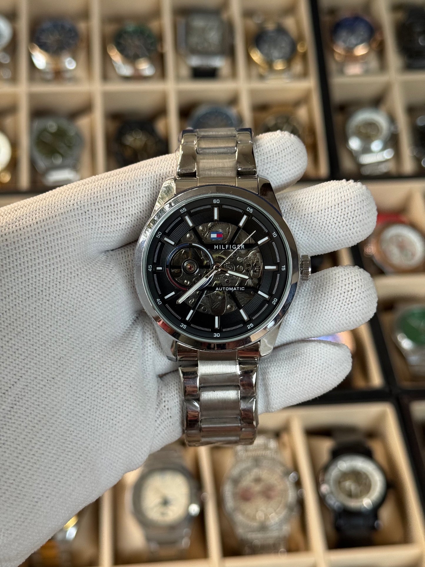 HILFIGER Automatic Stainless Steel Silver Watch For Men