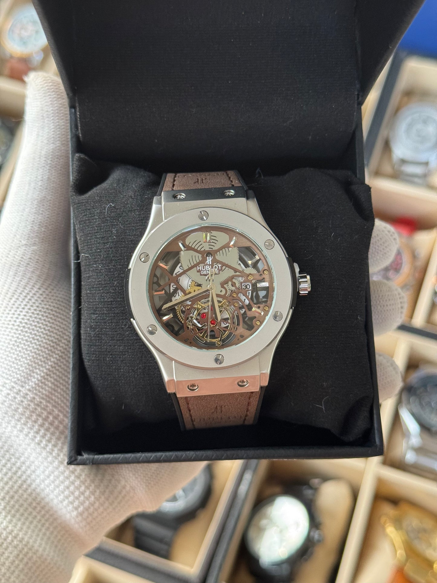 HUBLOT Leather Watch With Date