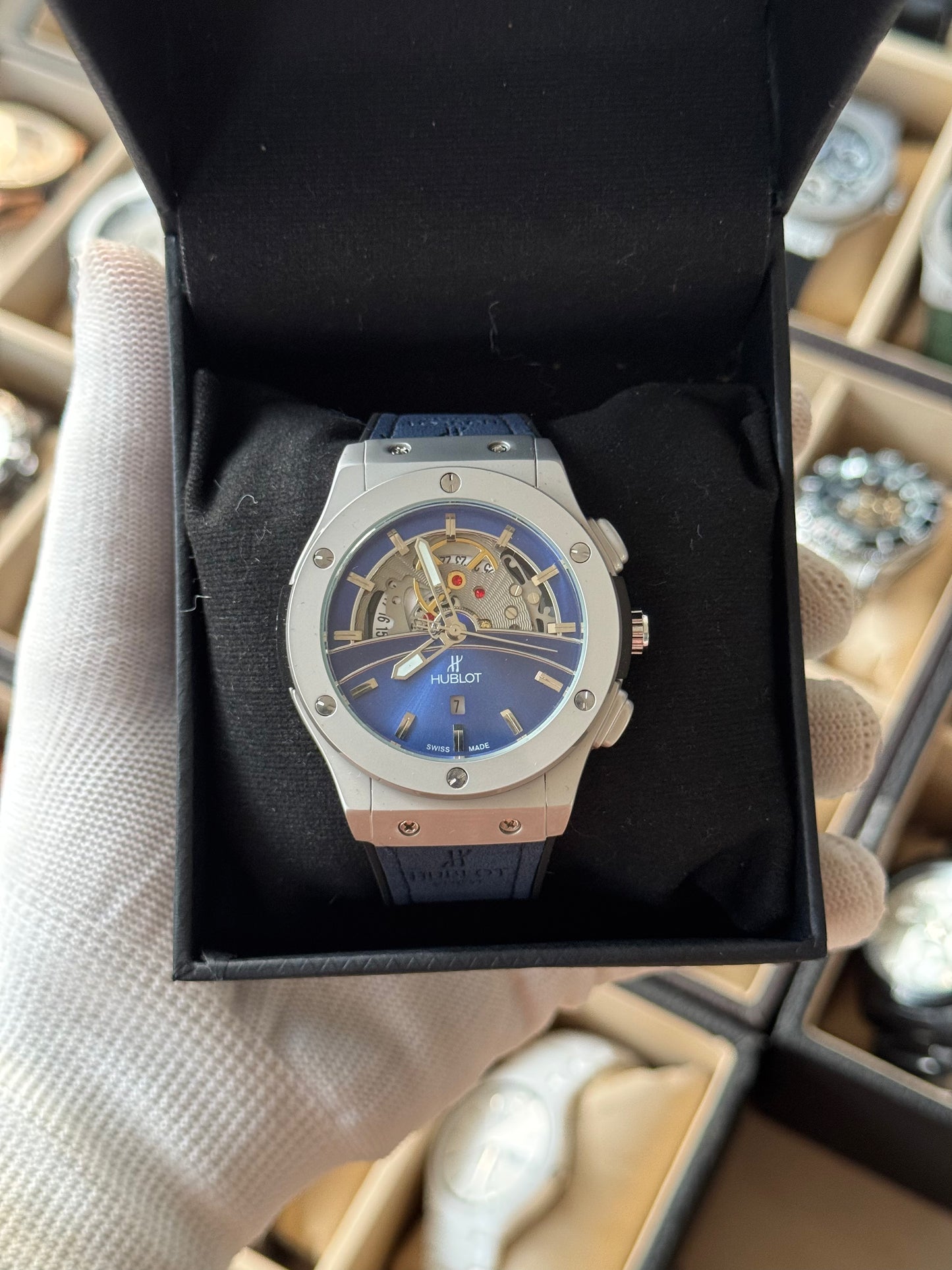 HUBLOT Leather Watch With Date