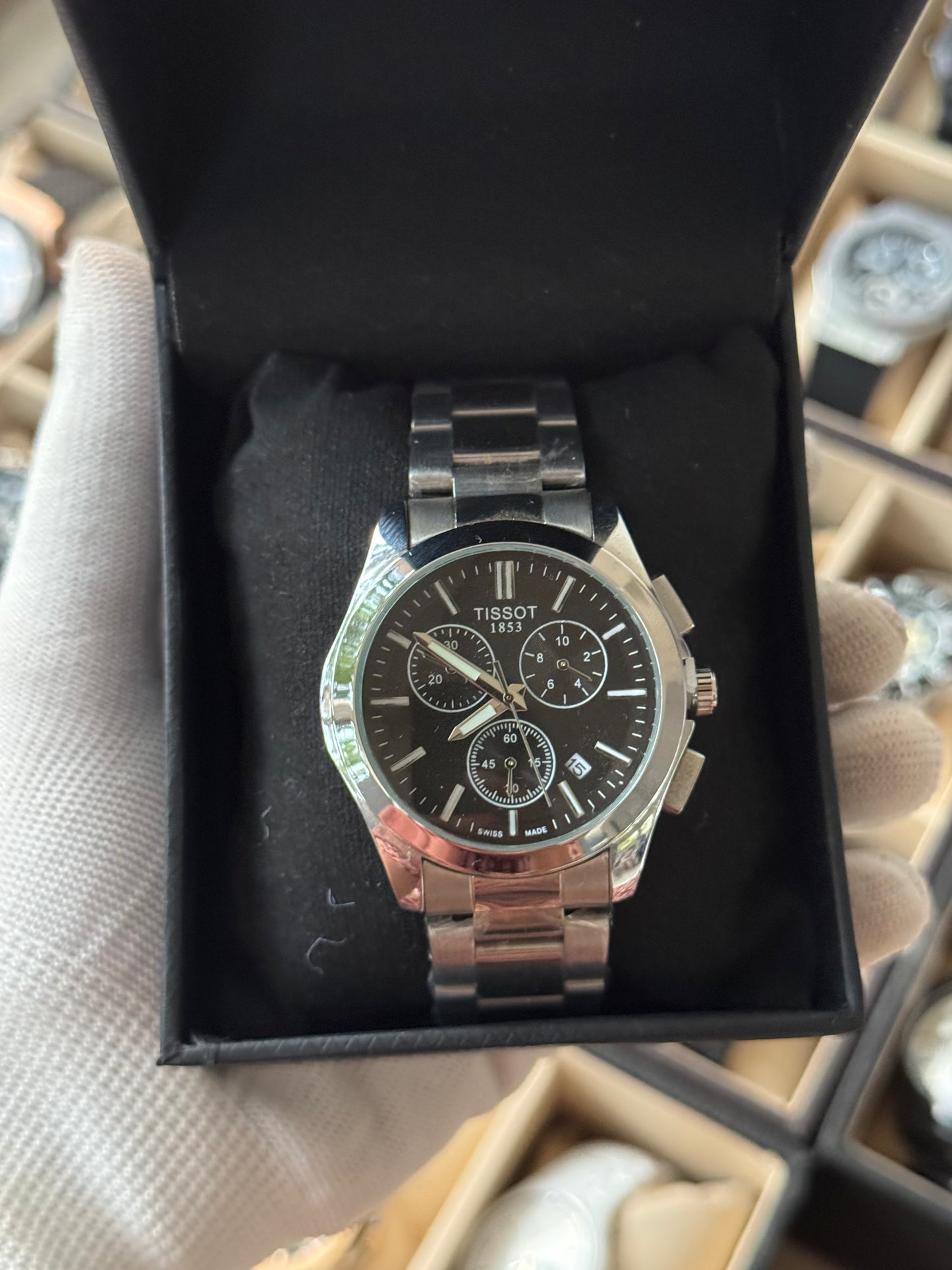 TISSOT Stainless Steel Silver Watch For Men With Date