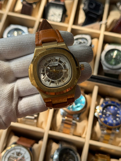 PATEK PHILIPPE Automatic Leather Watch
