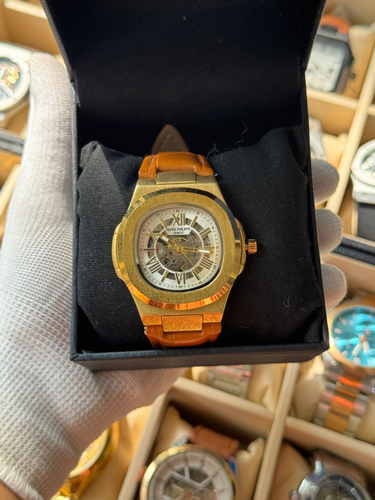 PATEK PHILIPPE Automatic Leather Watch