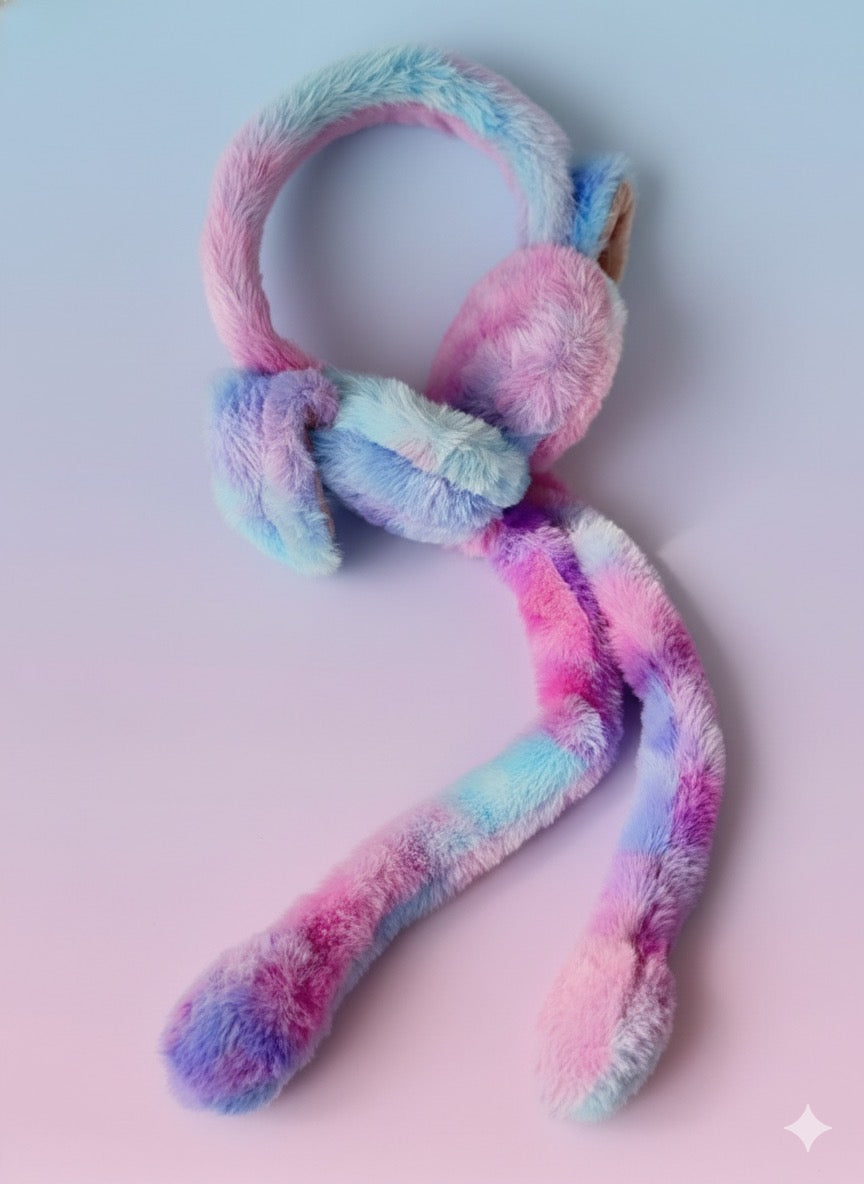 Rabbit Bunny Design Soft Foldable Earmuff For Girls & Kids (Pack of 1)