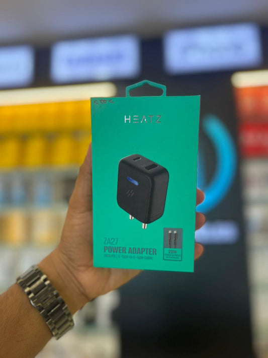Heatz ZA27 20W Fast Charging Power Adapter (Dual Port – USB & Type-C)